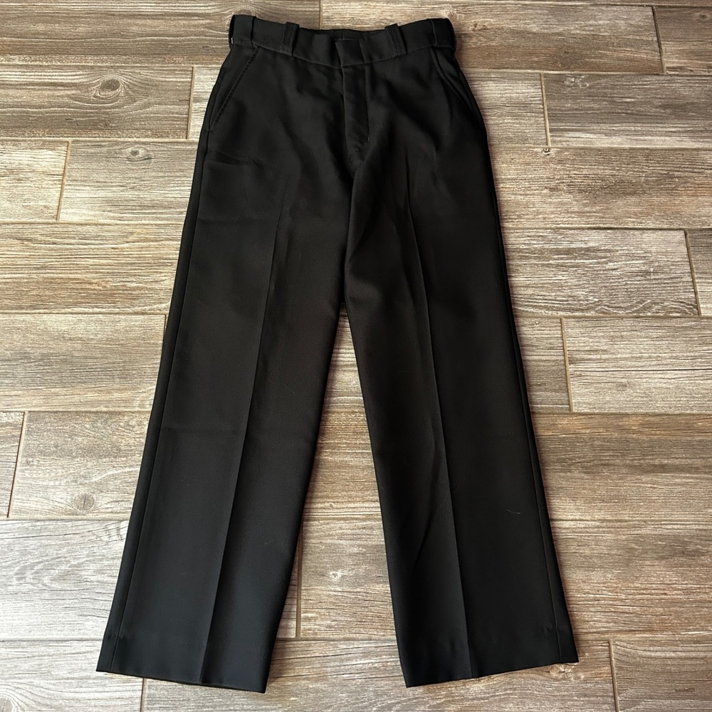 SPIEWAK Mens Black Polyester Work Pants Uniform Size‎ 30x30 Flat Front Classic